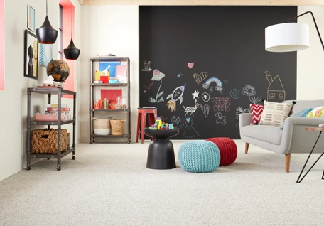kids room with chalk wall